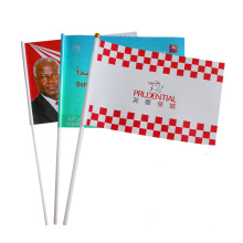 For Advertising Custom Printing On Paper Hand Flag Sticks